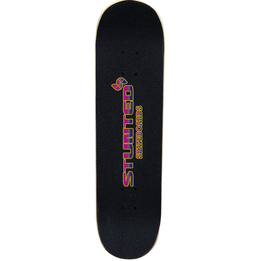 Stunted Urban Design Intermediate Skateboard 7 Ply Deck ABEC 7 Bearings Kids and Teens